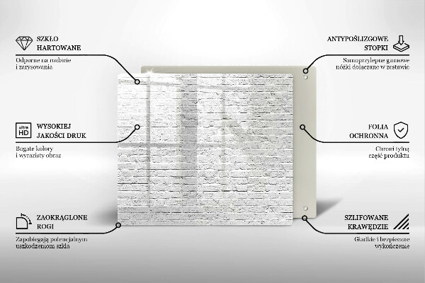 Tocător din sticlă Perete de cărămidă