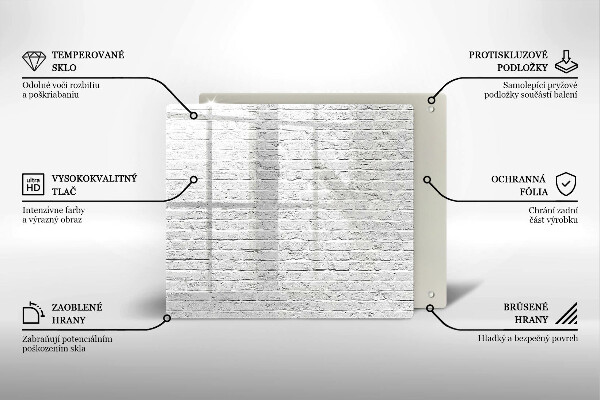 Tocător din sticlă Perete de cărămidă