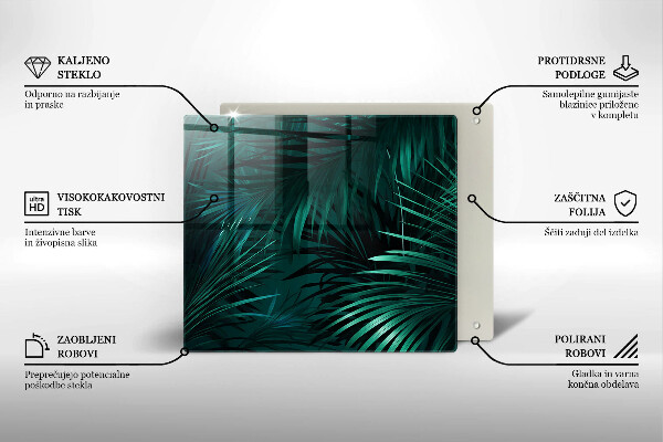 Tocător de bucătărie Frunze sălbatice ale junglei