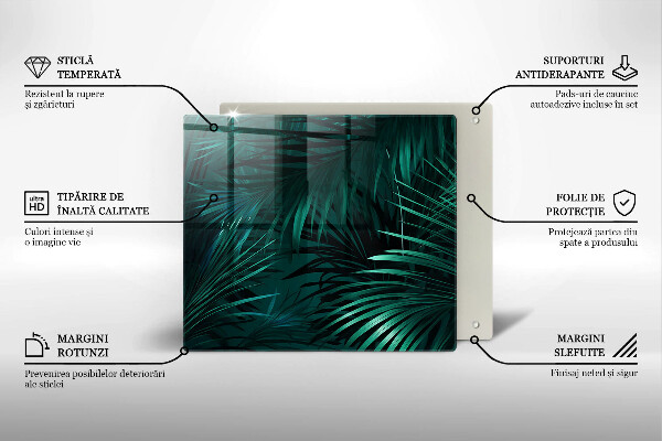 Tocător de bucătărie Frunze sălbatice ale junglei