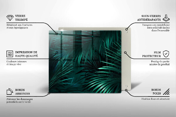 Tocător de bucătărie Frunze sălbatice ale junglei