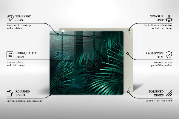 Tocător de bucătărie Frunze sălbatice ale junglei