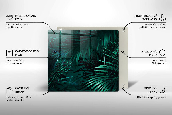 Tocător de bucătărie Frunze sălbatice ale junglei