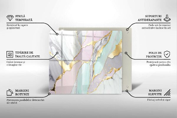 Tocător de bucătărie Marmură pastel