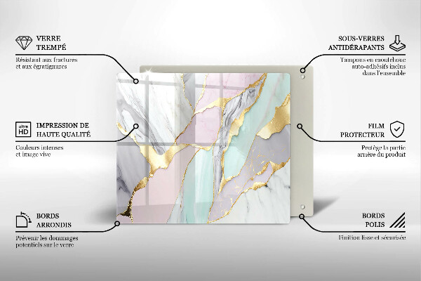 Tocător de bucătărie Marmură pastel