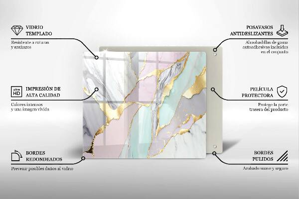 Tocător de bucătărie Marmură pastel