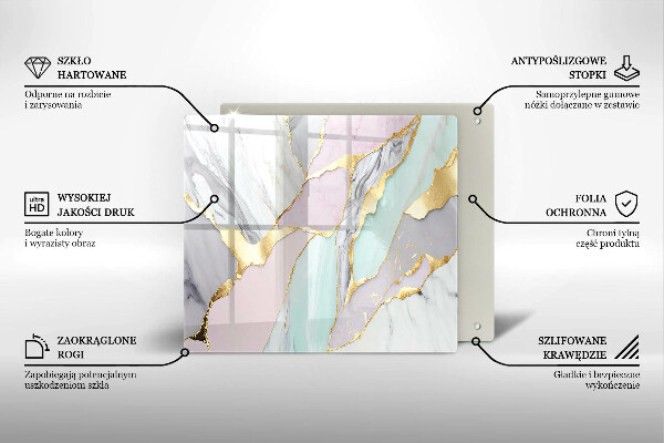 Tocător de bucătărie Marmură pastel