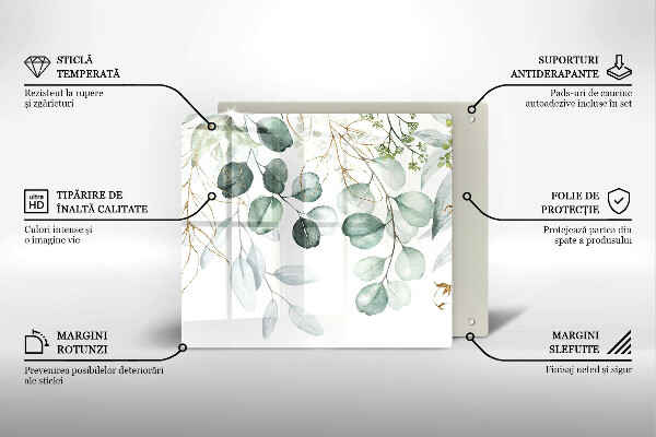 Tocător de bucătărie Plante pictate