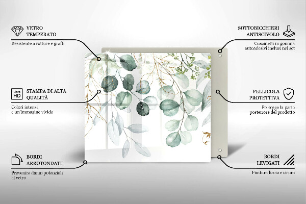 Tocător de bucătărie Plante pictate