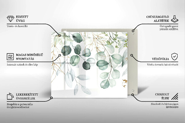 Tocător de bucătărie Plante pictate