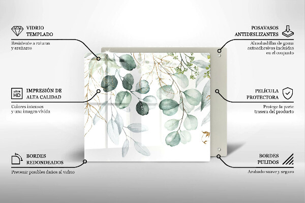 Tocător de bucătărie Plante pictate