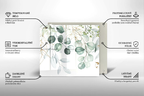 Tocător de bucătărie Plante pictate