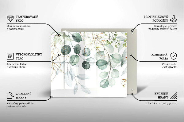 Tocător de bucătărie Plante pictate