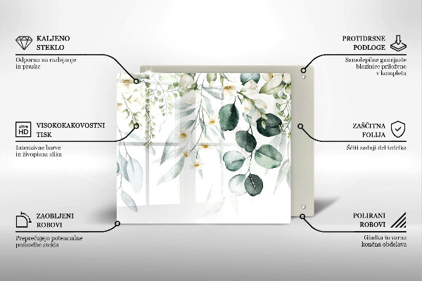 Tocător de bucătărie Plante acuarela