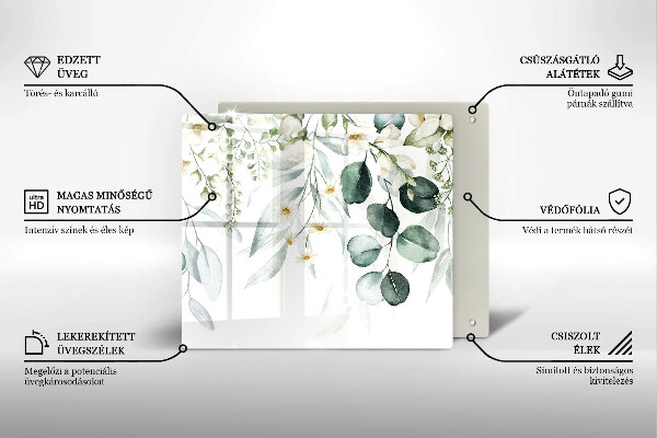 Tocător de bucătărie Plante acuarela