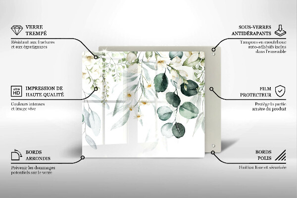 Tocător de bucătărie Plante acuarela