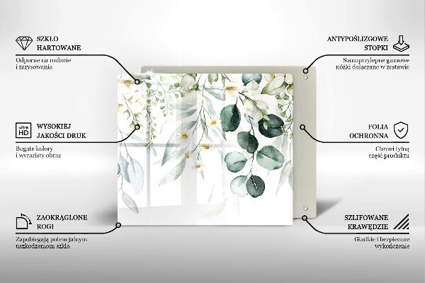 Tocător de bucătărie Plante acuarela