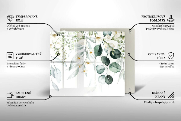 Tocător de bucătărie Plante acuarela