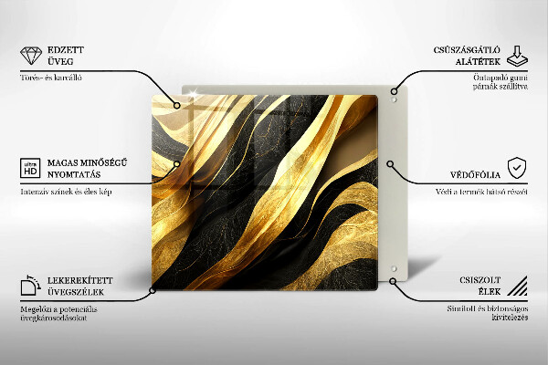Tocător din sticlă Abstracție elegantă