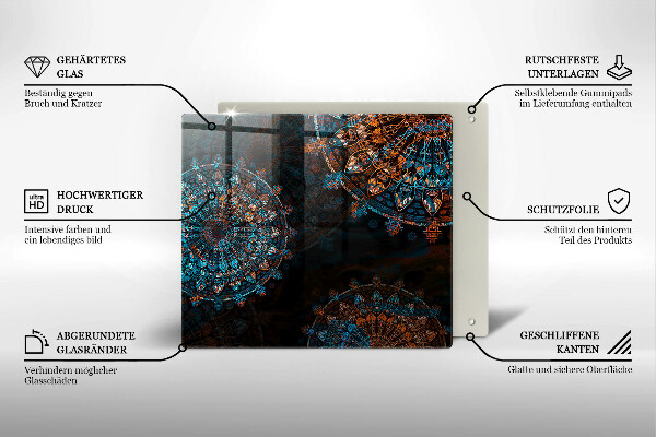 Tocător din sticlă Roți Boho vintage