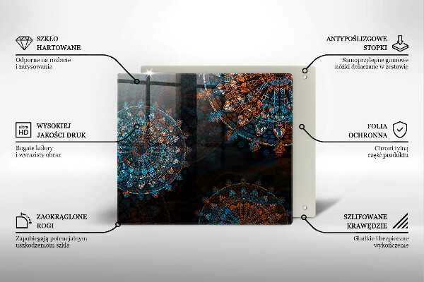 Tocător din sticlă Roți Boho vintage