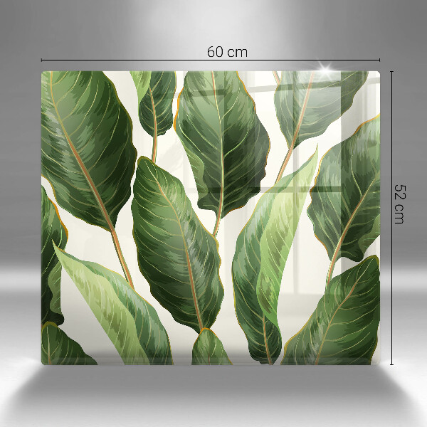 Tocător din sticlă Frunze de bananier