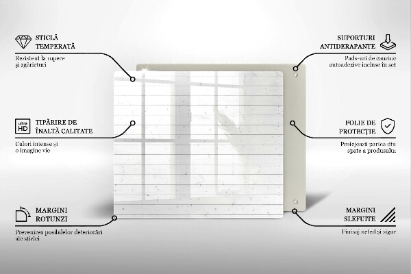 Tocător din sticlă Placi moderne luminoase