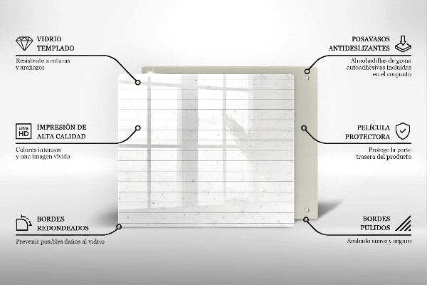 Tocător din sticlă Placi moderne luminoase