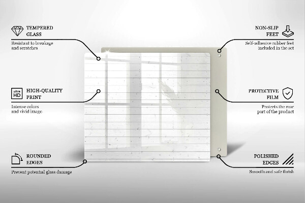 Tocător din sticlă Placi moderne luminoase