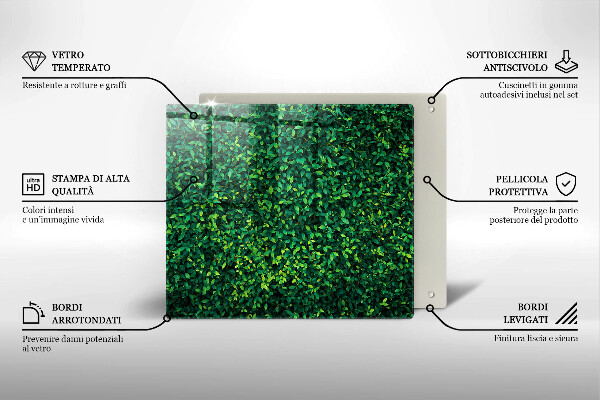 Tocător din sticlă Planta cu frunze mici