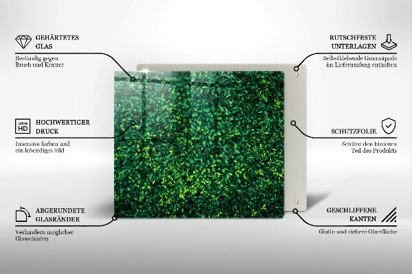 Tocător din sticlă Planta cu frunze mici