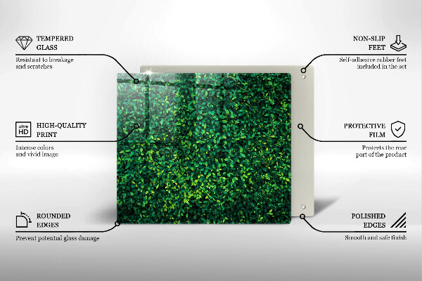 Tocător din sticlă Planta cu frunze mici