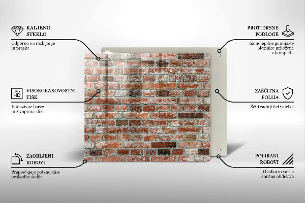 Tocător din sticlă Zid vechi de cărămidă