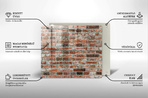 Tocător din sticlă Zid vechi de cărămidă