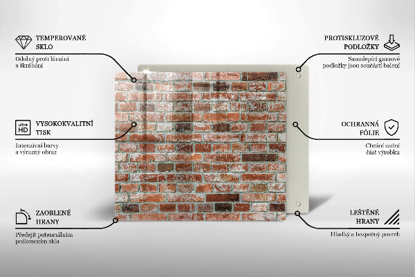 Tocător din sticlă Zid vechi de cărămidă