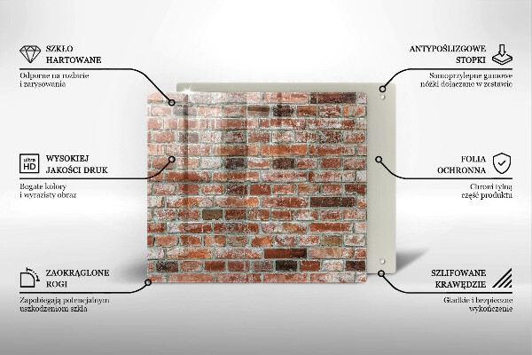 Tocător din sticlă Zid vechi de cărămidă