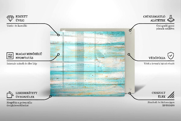 Tocător din sticlă Scânduri de lemn de epocă