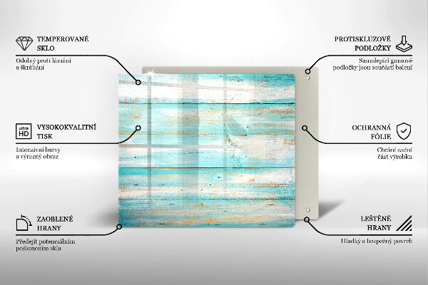 Tocător din sticlă Scânduri de lemn de epocă