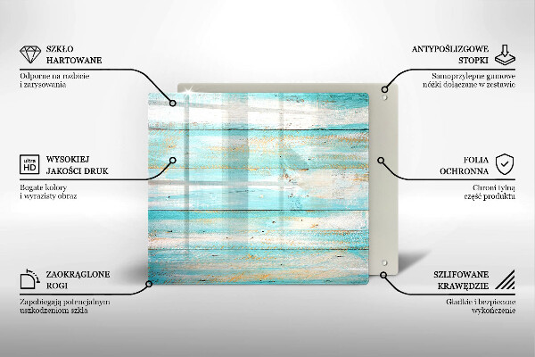 Tocător din sticlă Scânduri de lemn de epocă