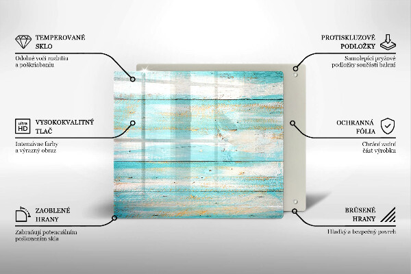 Tocător din sticlă Scânduri de lemn de epocă