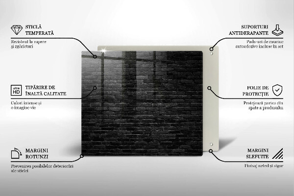 Tocător din sticlă Perete zid de cărămidă