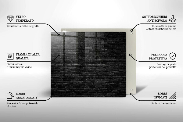 Tocător din sticlă Perete zid de cărămidă