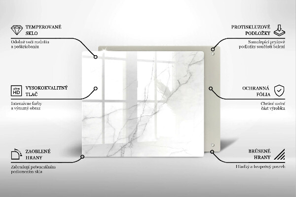 Tocător din sticlă Fundal de piatră de marmură