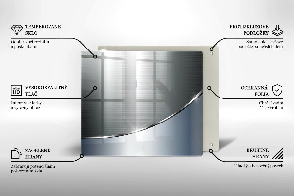 Tocător din sticlă Model de abstractizare din metal