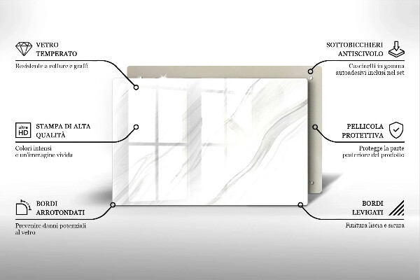 Tocător de bucătărie Marmură delicată