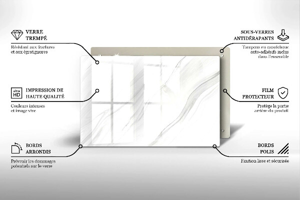 Tocător de bucătărie Marmură delicată