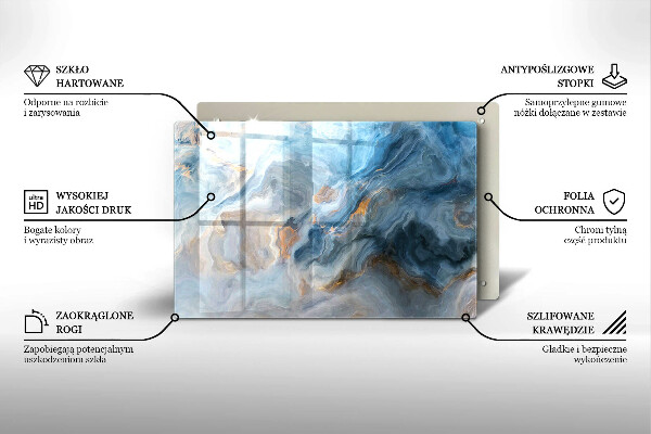 Tocător de bucătărie Textura marmură