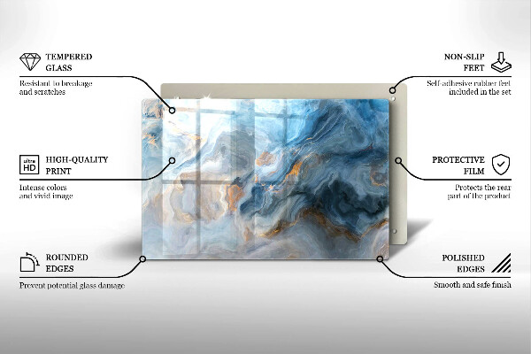 Tocător de bucătărie Textura marmură