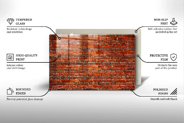 Tocător de bucătărie Perete din zid de cărămidă