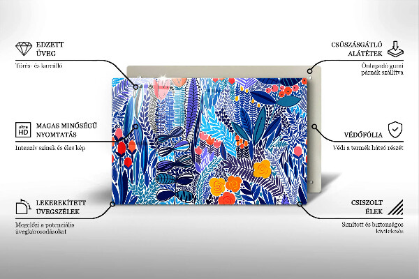 Tocător sticlă Lunca pictata